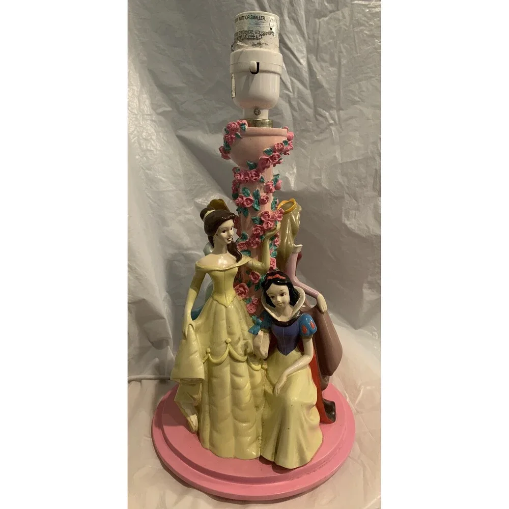 Disney Princess Lamp Aurora/Snow White/ Belle/ Cinderella Tested (No Lamp Shade